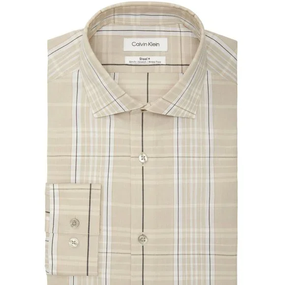 Calvin Klein | Shirts | Calvin Klein Mens Steel And Slim Fit Stretch Dress  Shirt | Poshmark
